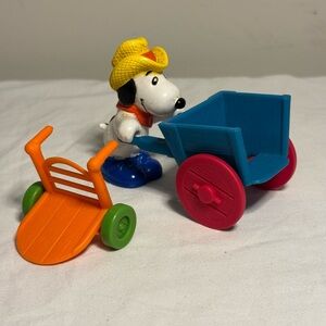 Vintage Peanuts Garden Farm Figures 1989 McDonalds Snoopy Charlie Brown Toy Lot